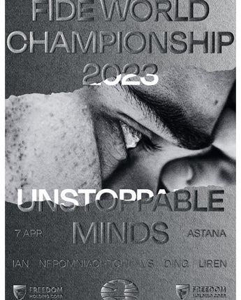 FIDE World Championship Astana 2023 poster signed by Ian Nepomniachtchi