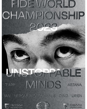FIDE World Championship Astana 2023 poster signed by Ding Liren