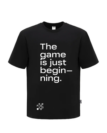 FIDE 100 Unisex “The games is just beginning” t-shirt